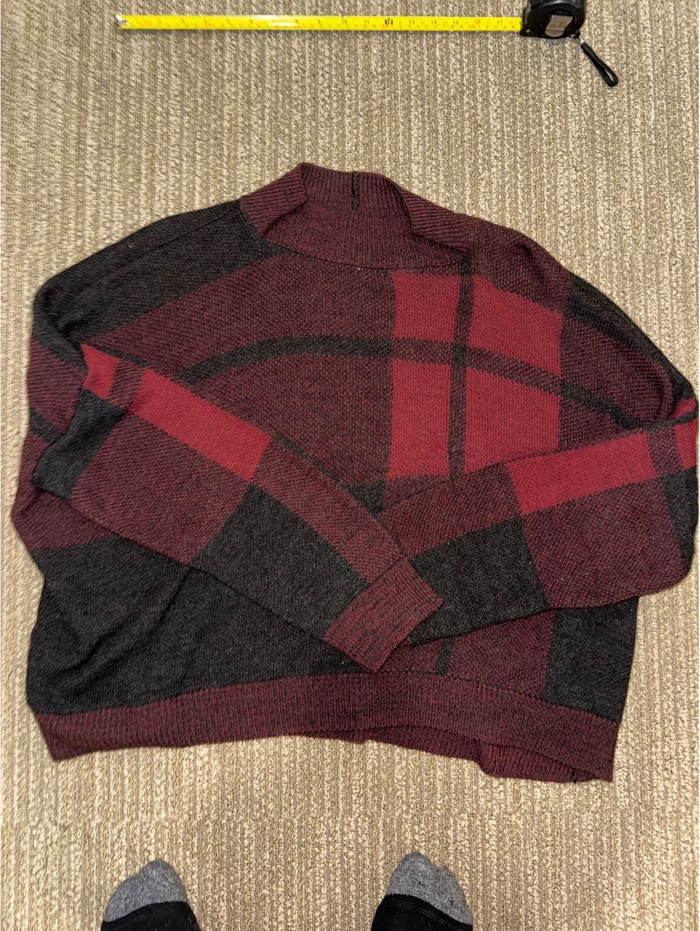 Women's Time and Tru Plaid Sweater Size 3XL